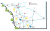 Map of Peaks to Prairies Alberta EV initiative